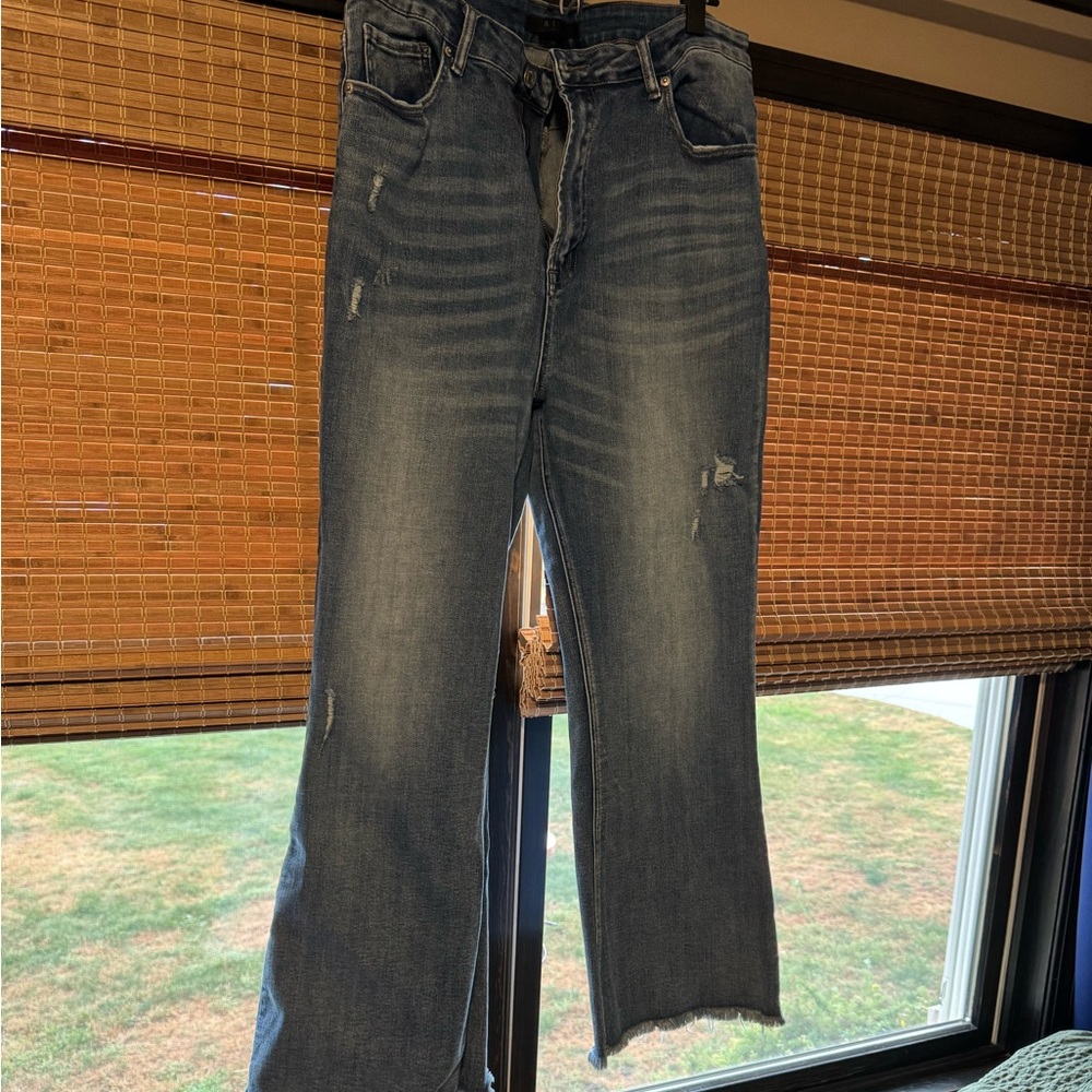 Classic Boot Cut Jeans in Denim Blue